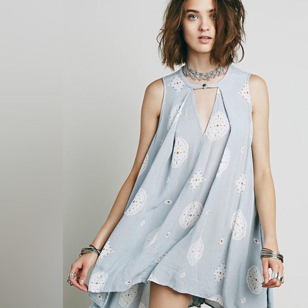 Free People Light Blue Sleeveless Tunic